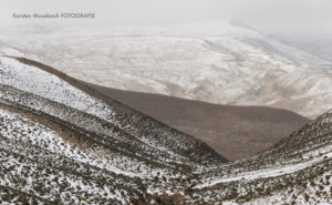 Schnee in Jordanien, Foto aus dem Fotobuch Jordanien vonKarsten Mosebach