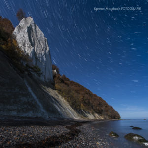 Kreidefelsen, Rügen bei Nacht, Foto Karsten Mosebach